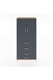 Hyperion Dolap Tek Raflı 4 Çekmeceli Tek Askılı 88x44x195 - S60M059V8B