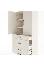 Hyperion Dolap 3 Raflı 4 Çekmeceli 2 Kapaklı 88x44x195 - S60M060V1B