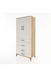 Hyperion Dolap 3 Raflı 4 Çekmeceli 2 Kapaklı 88x44x195 - S60M060V7B