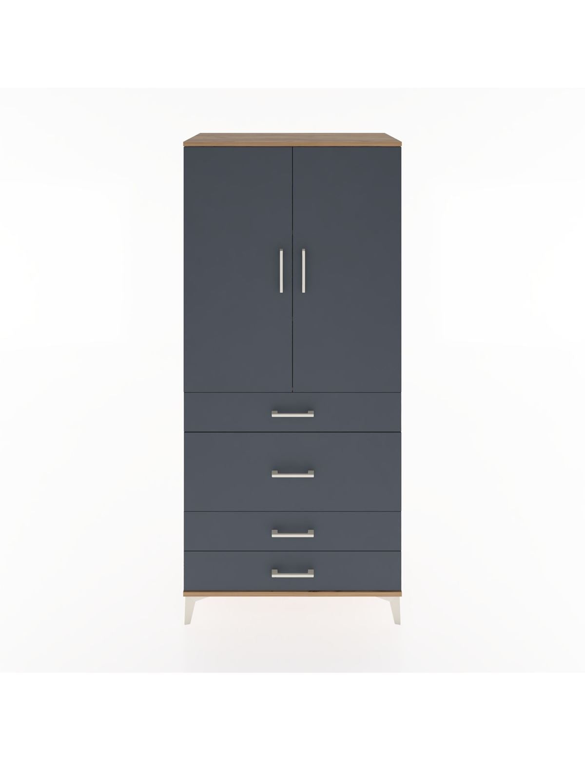 Hyperion Dolap 3 Raflı 4 Çekmeceli 2 Kapaklı 88x44x195 - S60M060V8B