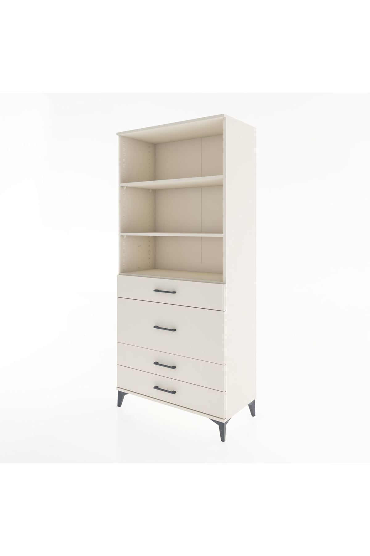 Hyperion Dolap 3 Raflı 4 Çekmeceli 88x44x195 - S60M061V1B