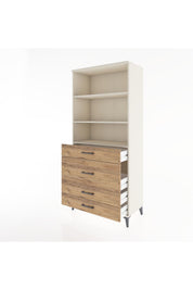 Hyperion Dolap 3 Raflı 4 Çekmeceli 88x44x195 - S60M061V3B