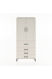 Hyperion Dolap Tek Raflı 4 Çekmeceli Tek Askılı 88x44x195 - S60M062V1B