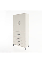 Hyperion Dolap Tek Raflı 4 Çekmeceli Tek Askılı 88x44x195 - S60M062V1B