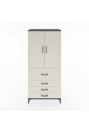 Hyperion Dolap Tek Raflı 4 Çekmeceli Tek Askılı 88x44x195 - S60M062V4B