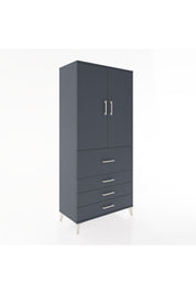 Hyperion Dolap Tek Raflı 4 Çekmeceli Tek Askılı 88x44x195 - S60M062V5B