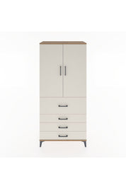 Hyperion Dolap Tek Raflı 4 Çekmeceli Tek Askılı 88x44x195 - S60M062V7B