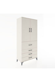 Hyperion Dolap 3 Raflı 4 Çekmeceli 2 Kapaklı 88x44x195 - S60M063V1B