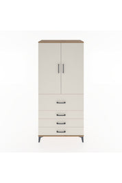 Hyperion Dolap 3 Raflı 4 Çekmeceli 2 Kapaklı 88x44x195 - S60M063V7B