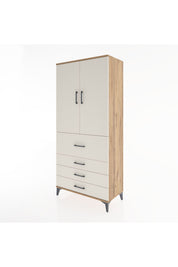Hyperion Dolap 3 Raflı 4 Çekmeceli 2 Kapaklı 88x44x195 - S60M063V7B