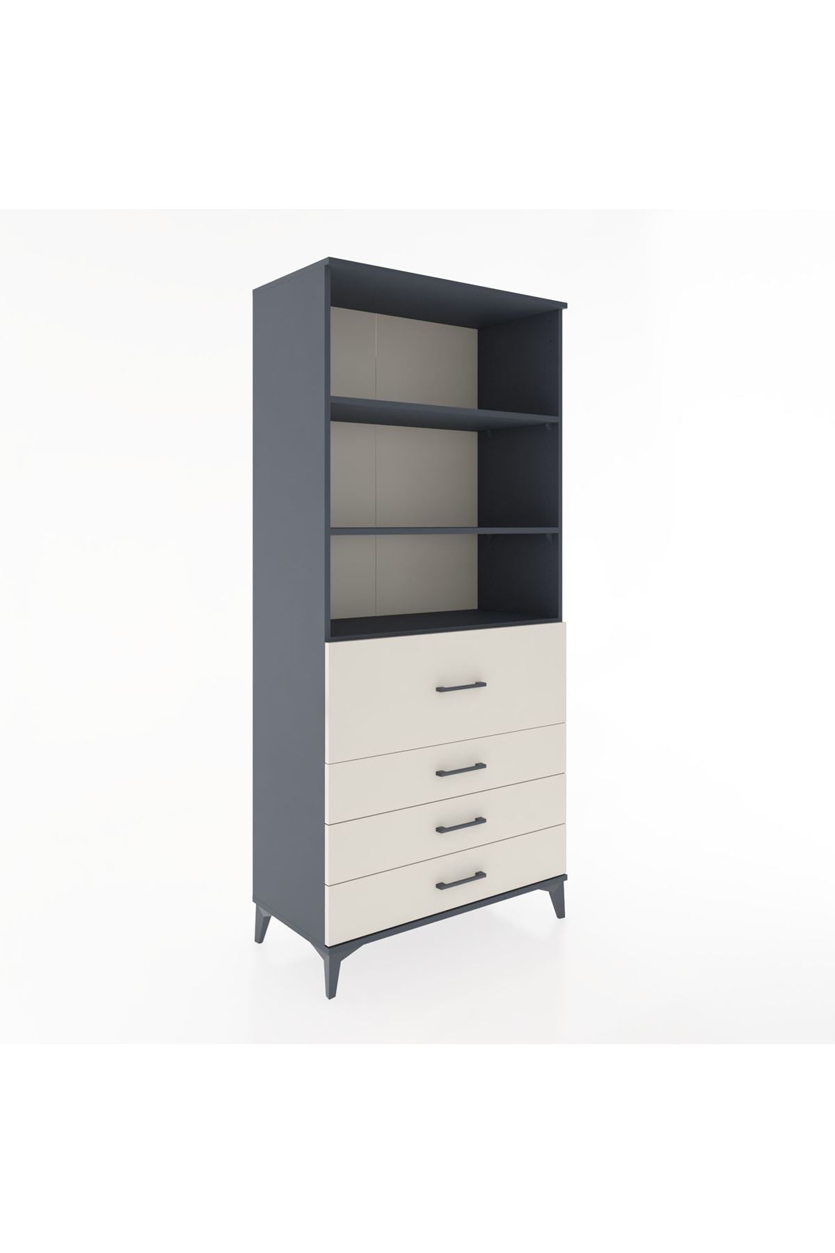 Hyperion Dolap 3 Raflı 4 Çekmeceli 88x44x195 - S60M064V4B