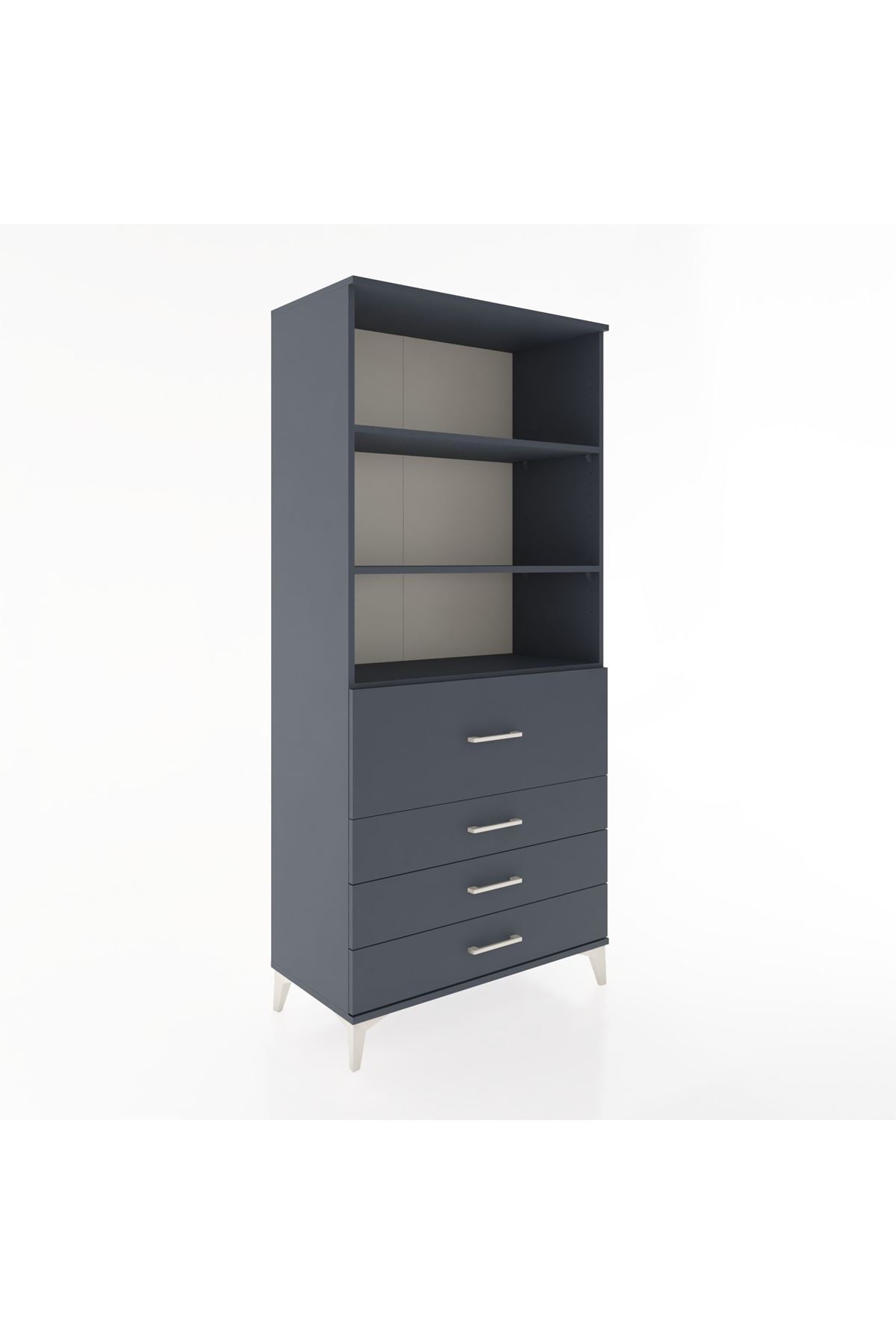 Hyperion Dolap 3 Raflı 4 Çekmeceli 88x44x195 - S60M064V5B