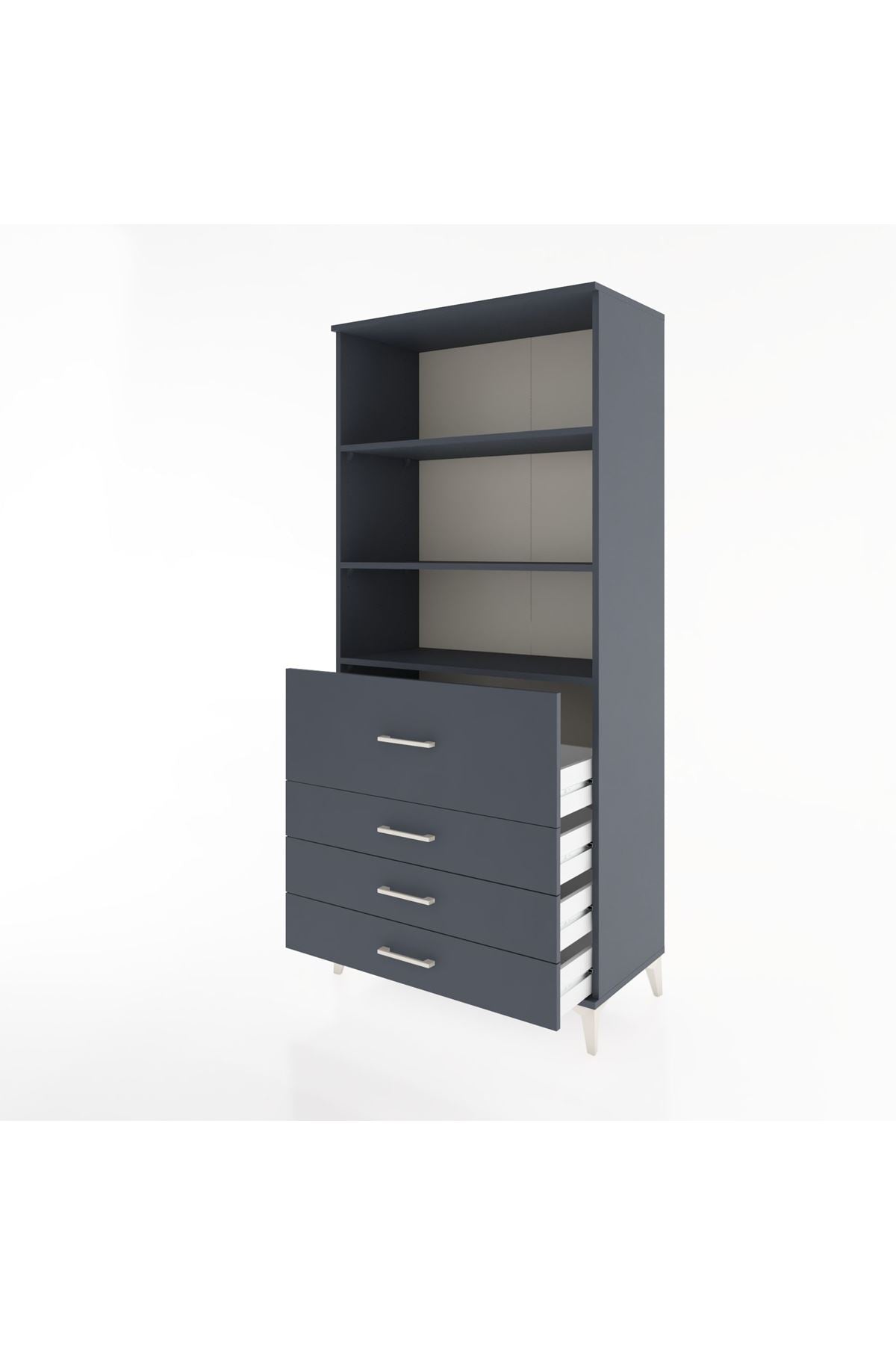 Hyperion Dolap 3 Raflı 4 Çekmeceli 88x44x195 - S60M064V5B