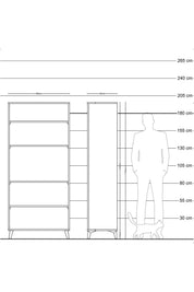 Hyperion Dolap 5 Raflı 88x44x195 - S60M070V3B