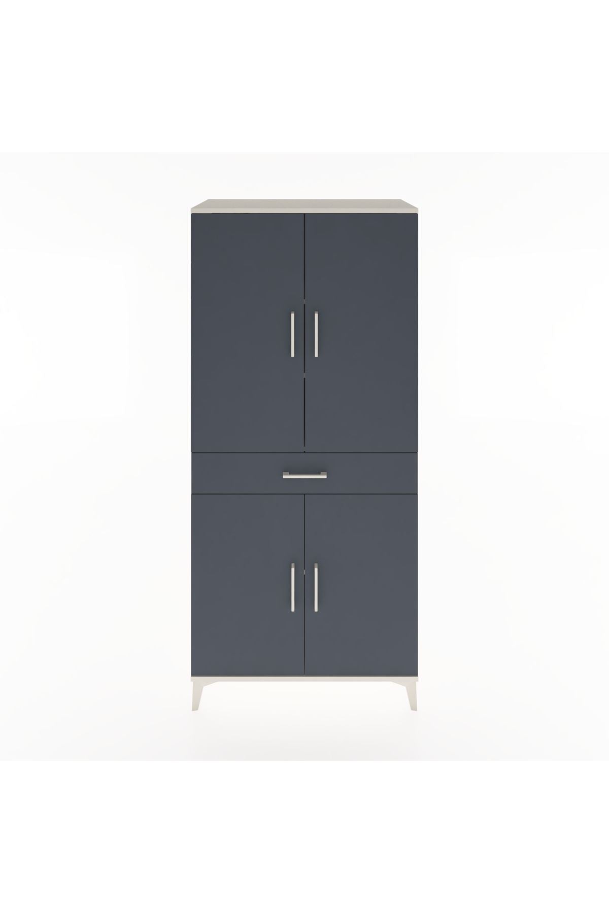 Hyperion Dolap 4 Raflı Tek Çekmeceli 4 Kapaklı 88x44x195 - S60M071V2B