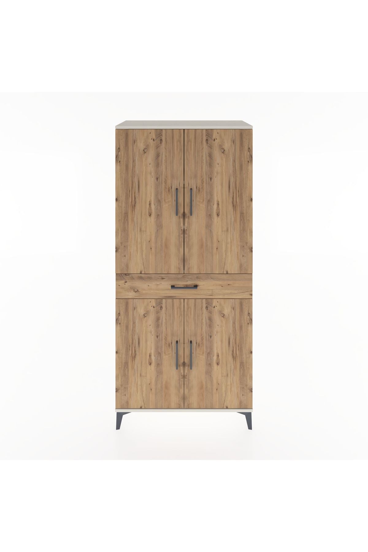 Hyperion Dolap 4 Raflı Tek Çekmeceli 4 Kapaklı 88x44x195 - S60M071V3B