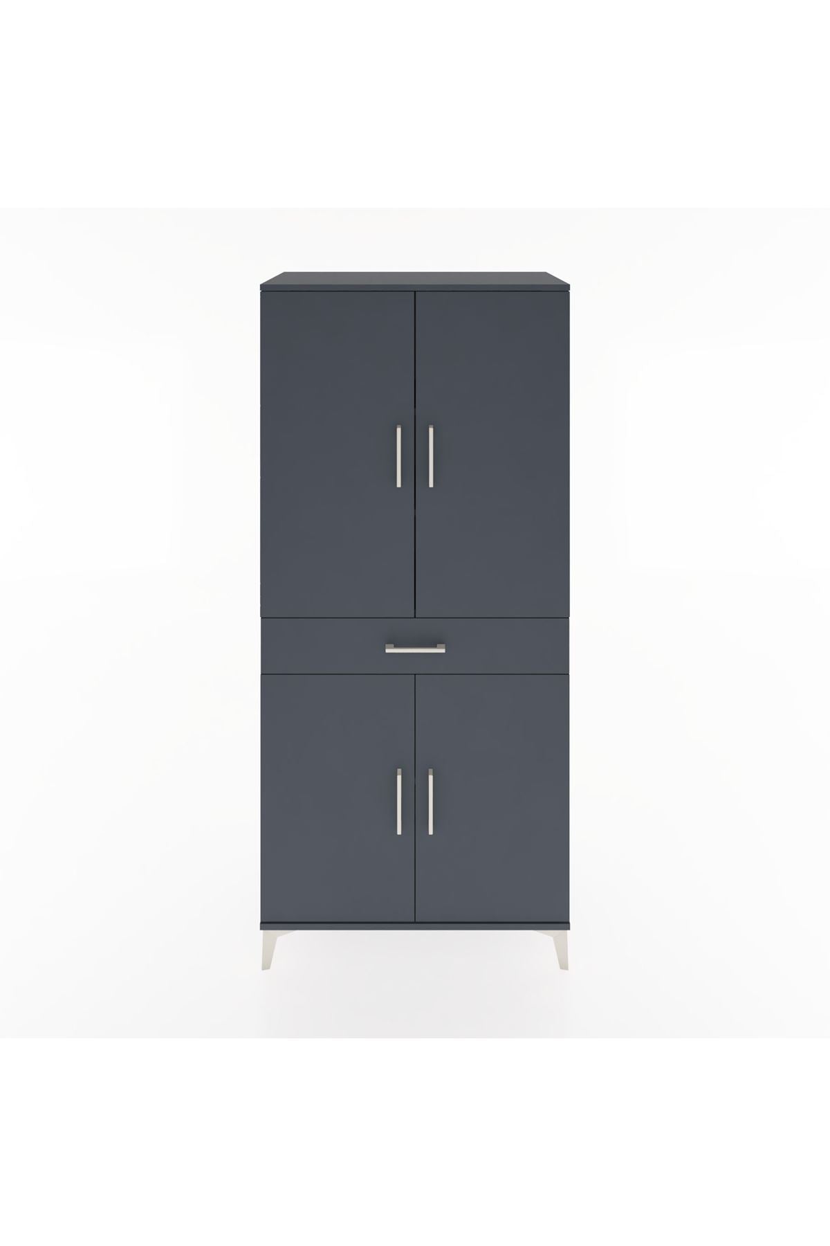 Hyperion Dolap 4 Raflı Tek Çekmeceli 4 Kapaklı 88x44x195 - S60M071V5B