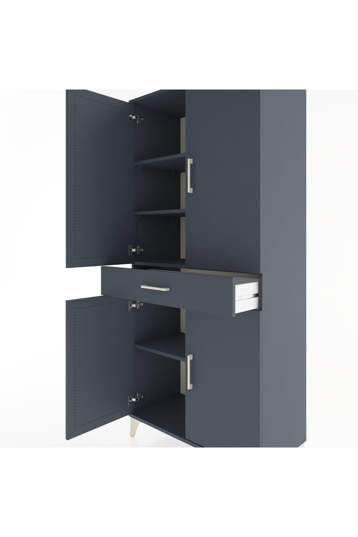 Hyperion Dolap 4 Raflı Tek Çekmeceli 4 Kapaklı 88x44x195 - S60M071V5B