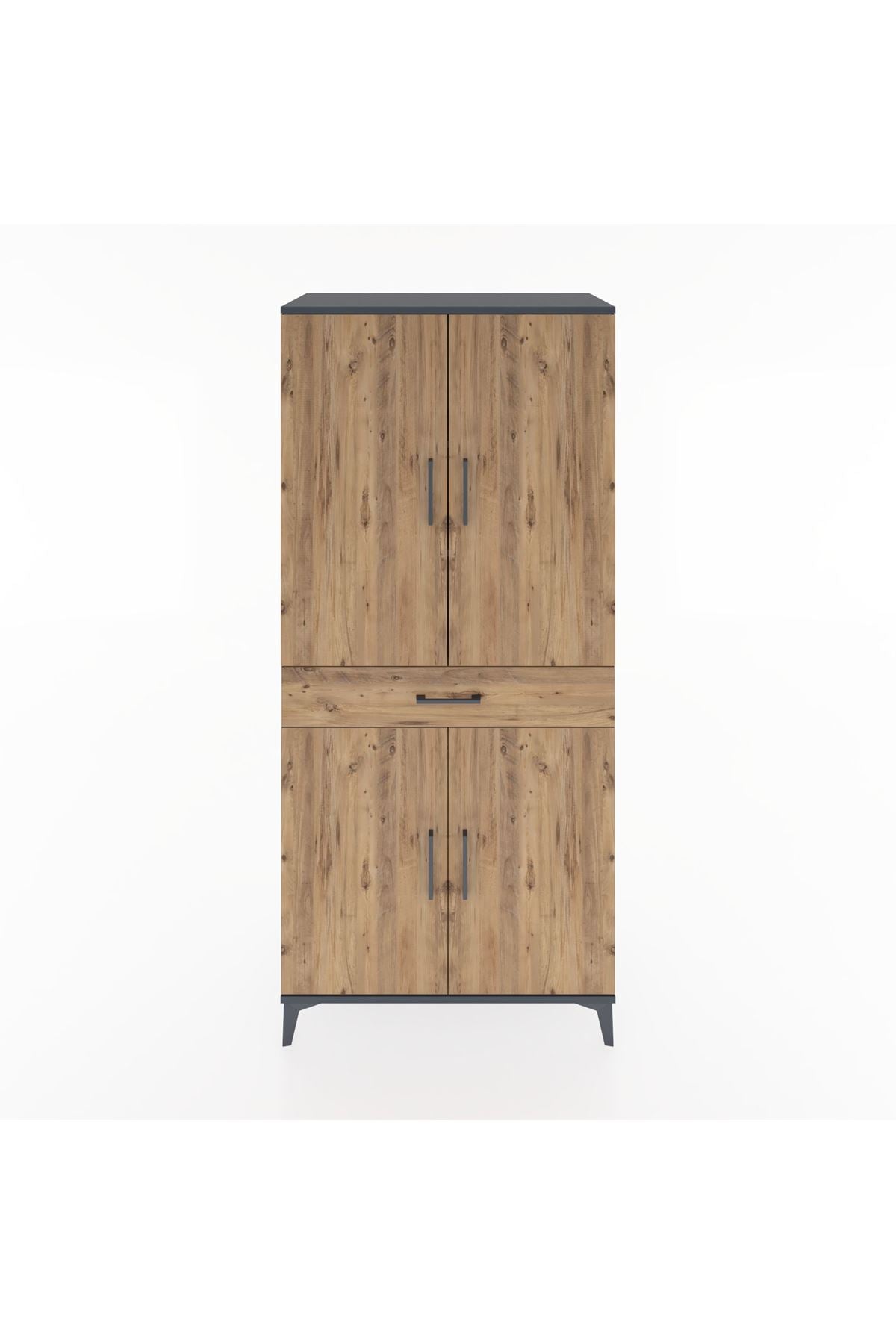 Hyperion Dolap 4 Raflı Tek Çekmeceli 4 Kapaklı 88x44x195 - S60M071V6B
