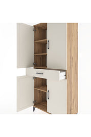 Hyperion Dolap 4 Raflı Tek Çekmeceli 4 Kapaklı 88x44x195 - S60M071V7B