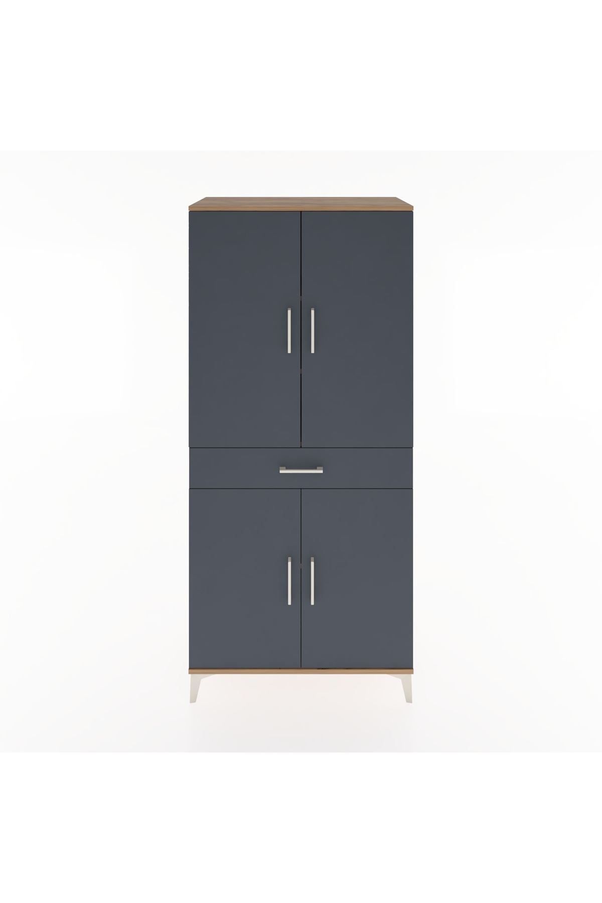 Hyperion Dolap 4 Raflı Tek Çekmeceli 4 Kapaklı 88x44x195 - S60M071V8B