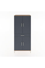 Hyperion Dolap 4 Raflı Tek Çekmeceli 4 Kapaklı 88x44x195