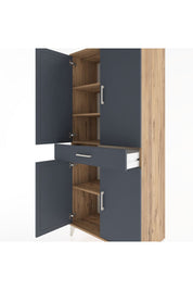Hyperion Dolap 4 Raflı Tek Çekmeceli 4 Kapaklı 88x44x195 - S60M071V8B