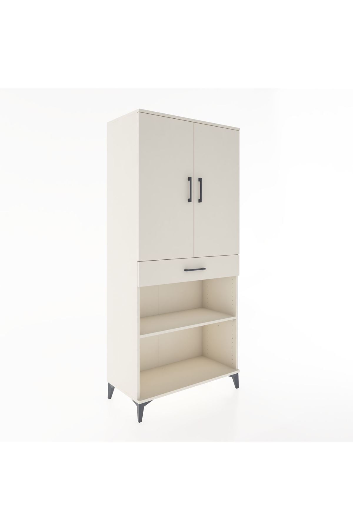 Hyperion Dolap 4 Raflı Tek Çekmeceli 2 Kapaklı 88x44x195 - S60M072V1B
