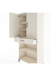 Hyperion Dolap 4 Raflı Tek Çekmeceli 2 Kapaklı 88x44x195 - S60M072V1B