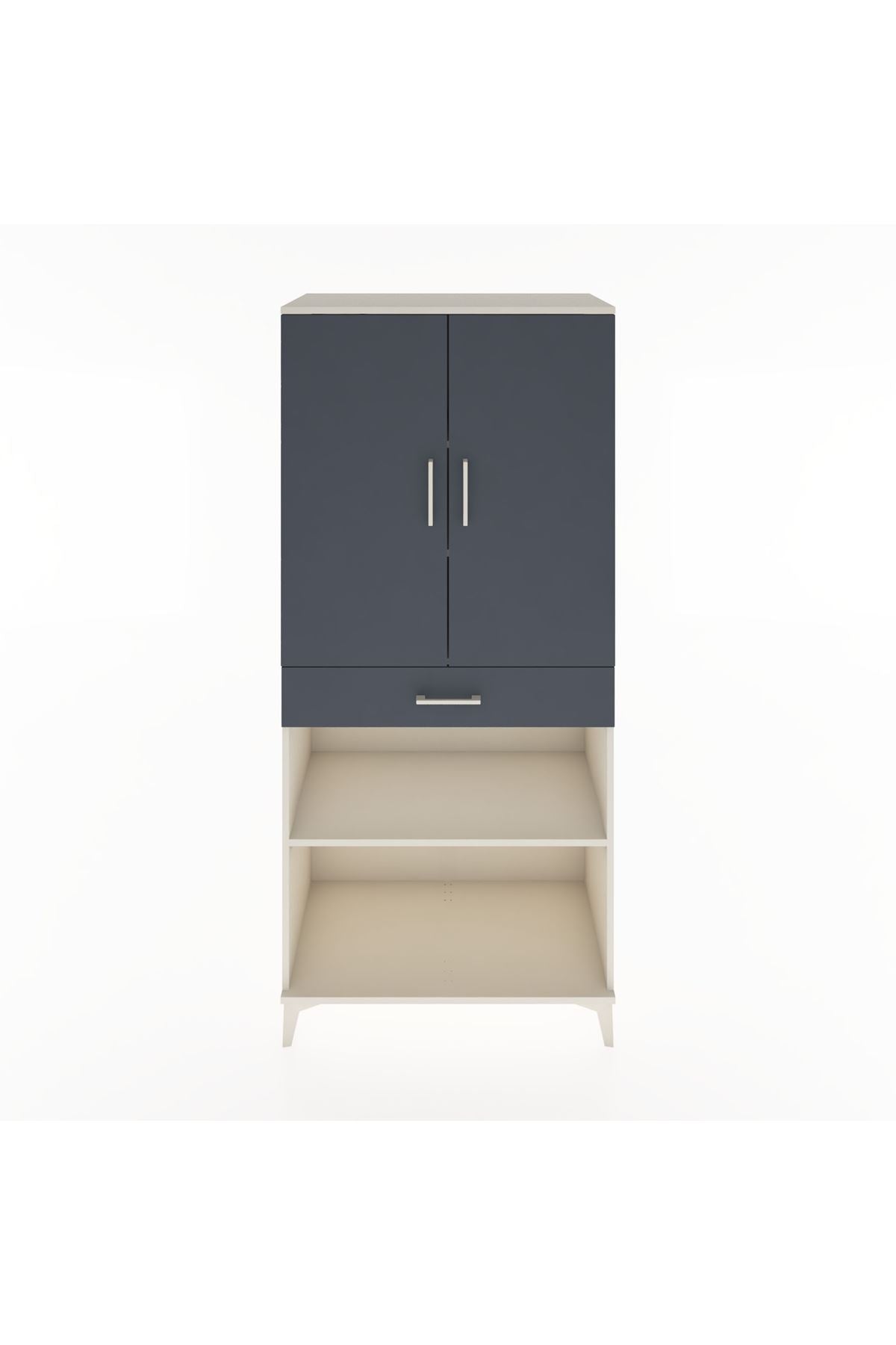 Hyperion Dolap 4 Raflı Tek Çekmeceli 2 Kapaklı 88x44x195 - S60M072V2B