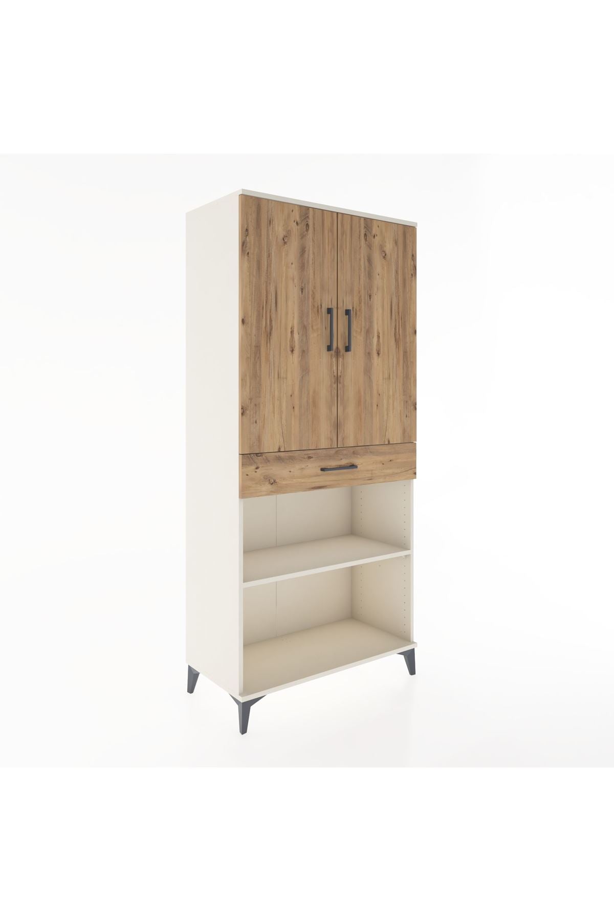 Hyperion Dolap 4 Raflı Tek Çekmeceli 2 Kapaklı 88x44x195 - S60M072V3B