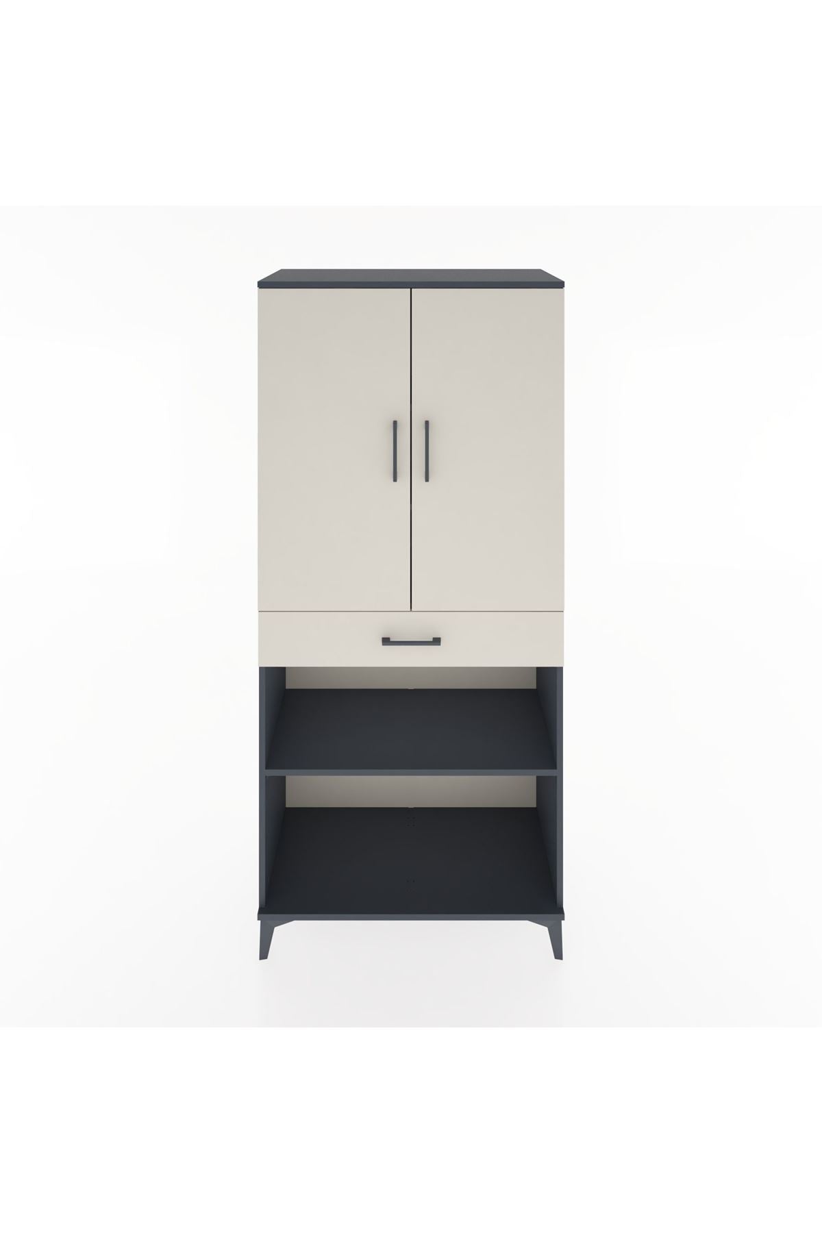 Hyperion Dolap 4 Raflı Tek Çekmeceli 2 Kapaklı 88x44x195 - S60M072V4B