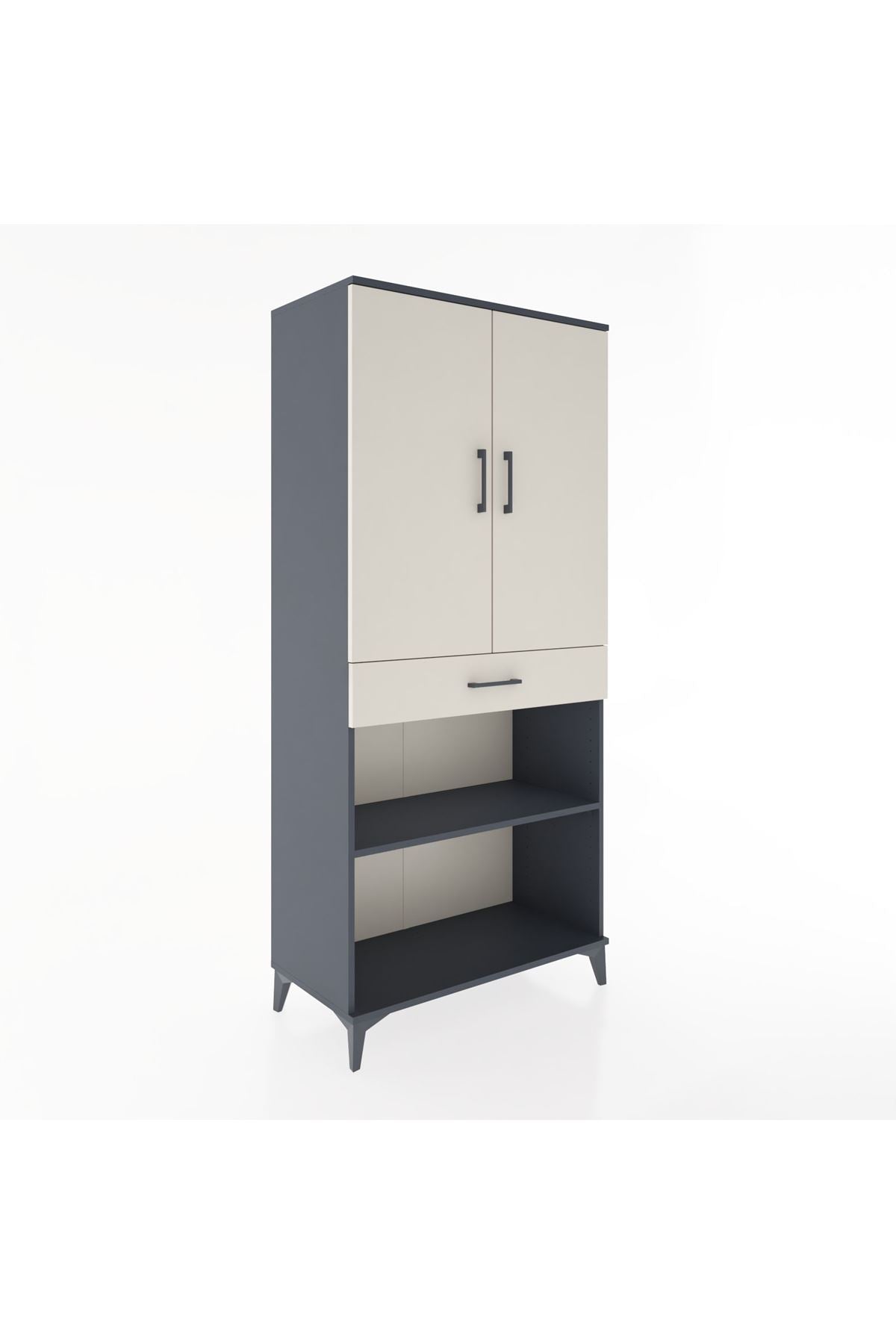 Hyperion Dolap 4 Raflı Tek Çekmeceli 2 Kapaklı 88x44x195 - S60M072V4B