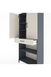 Hyperion Dolap 4 Raflı Tek Çekmeceli 2 Kapaklı 88x44x195 - S60M072V4B