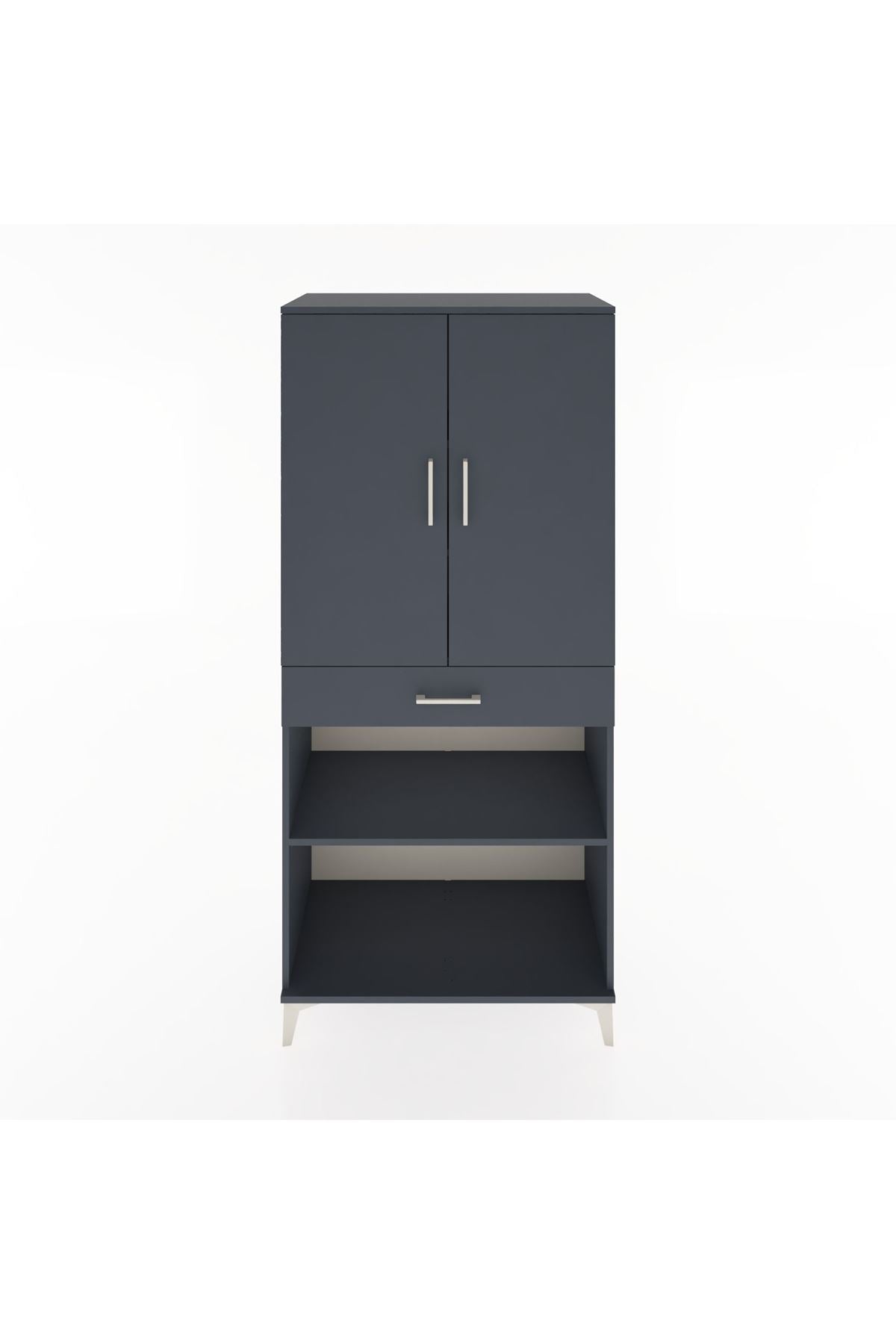 Hyperion Dolap 4 Raflı Tek Çekmeceli 2 Kapaklı 88x44x195 - S60M072V5B