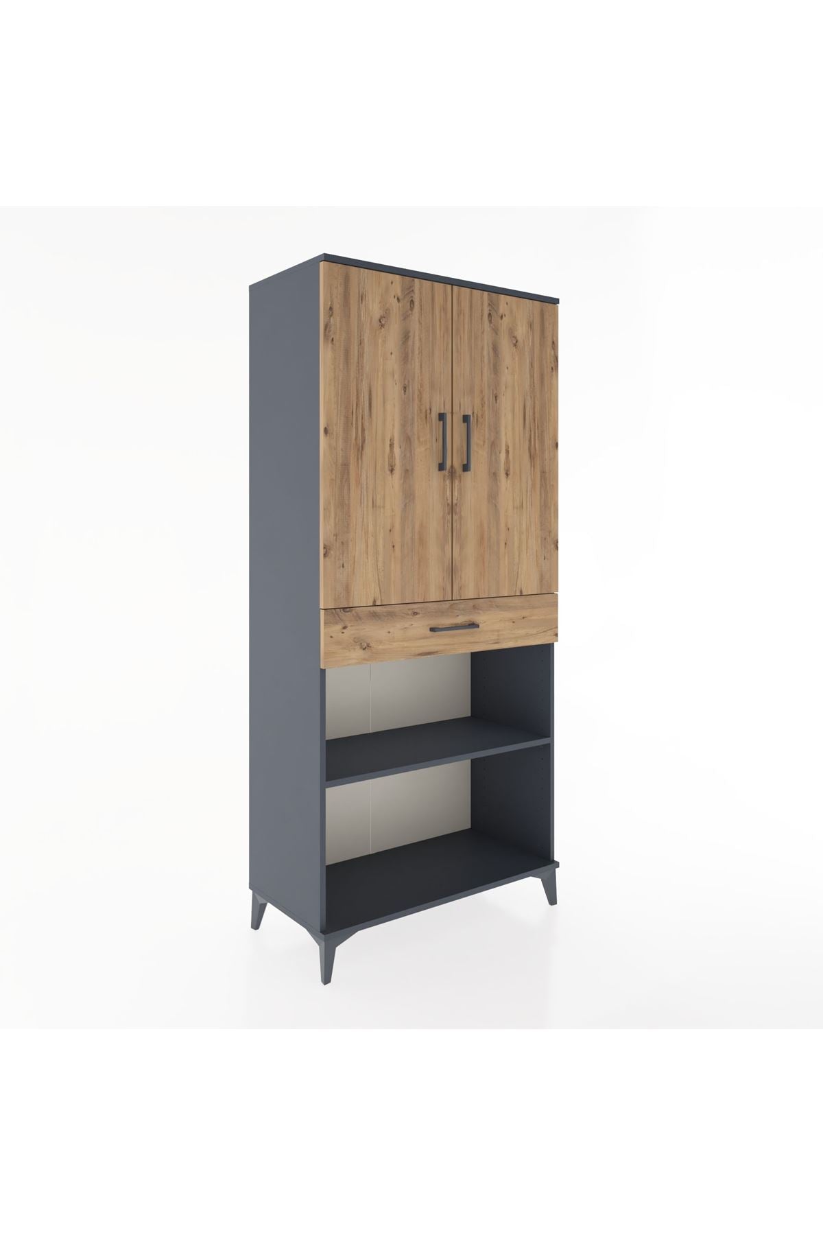Hyperion Dolap 4 Raflı Tek Çekmeceli 2 Kapaklı 88x44x195 - S60M072V6B