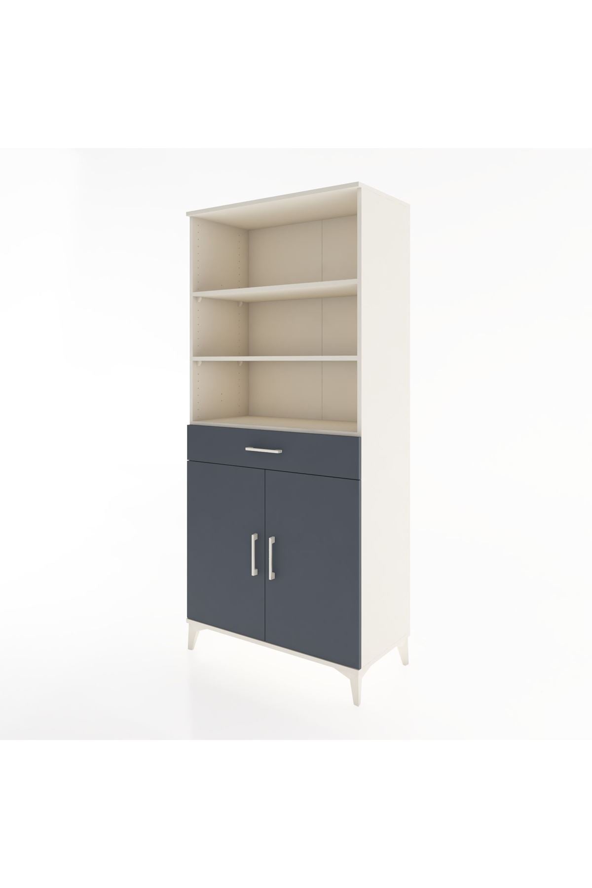 Hyperion Dolap 4 Raflı Tek Çekmeceli 2 Kapaklı 88x44x195 - S60M073V2B