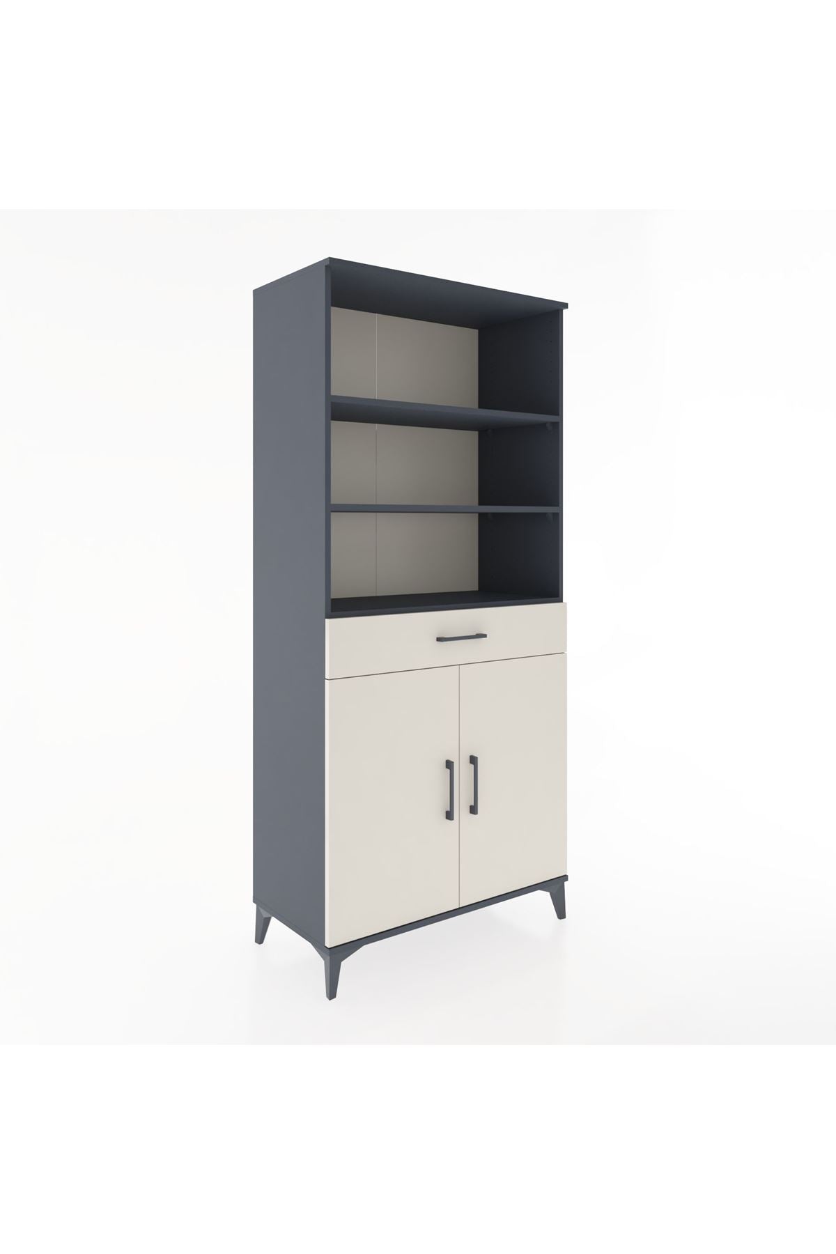Hyperion Dolap 4 Raflı Tek Çekmeceli 2 Kapaklı 88x44x195 - S60M073V4B