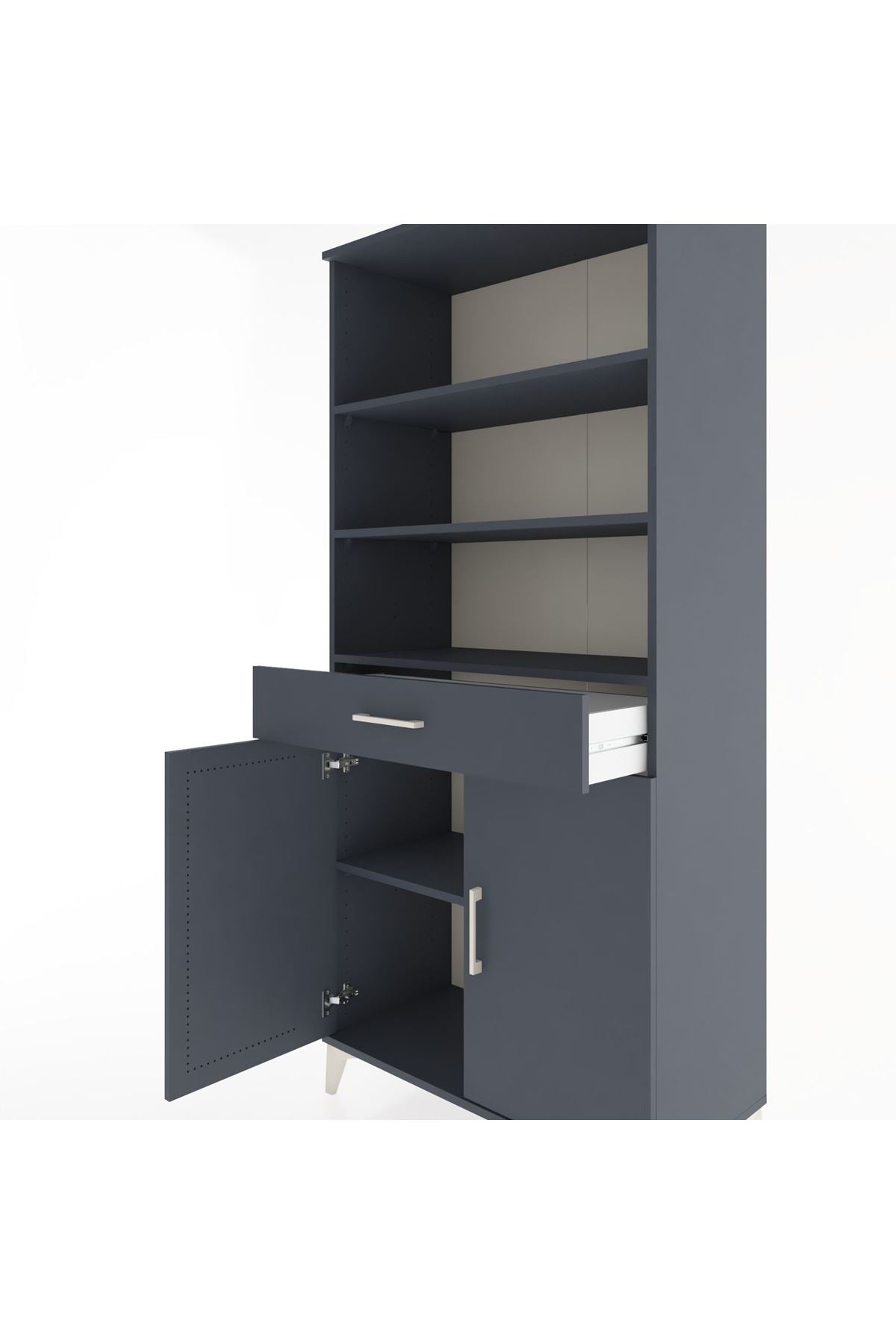 Hyperion Dolap 4 Raflı Tek Çekmeceli 2 Kapaklı 88x44x195 - S60M073V5B