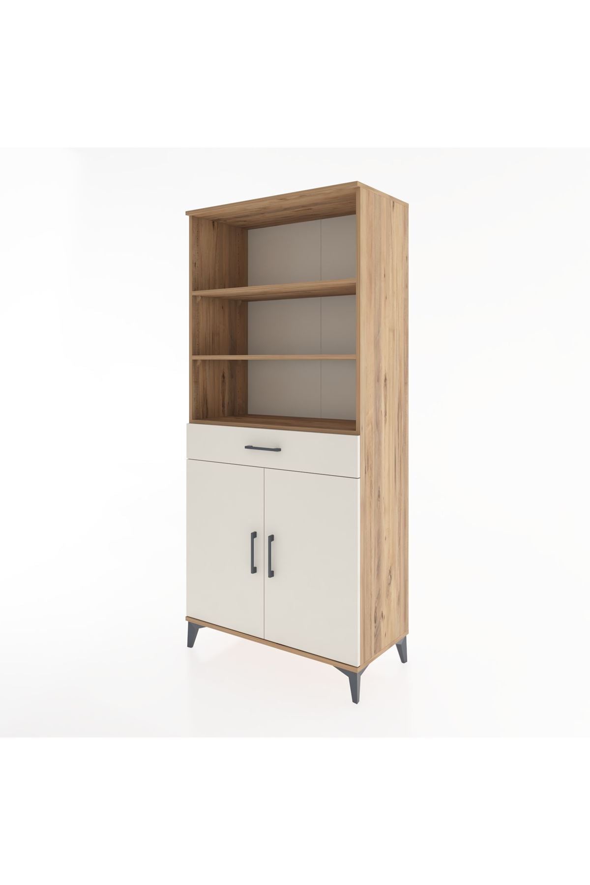 Hyperion Dolap 4 Raflı Tek Çekmeceli 2 Kapaklı 88x44x195 - S60M073V7B