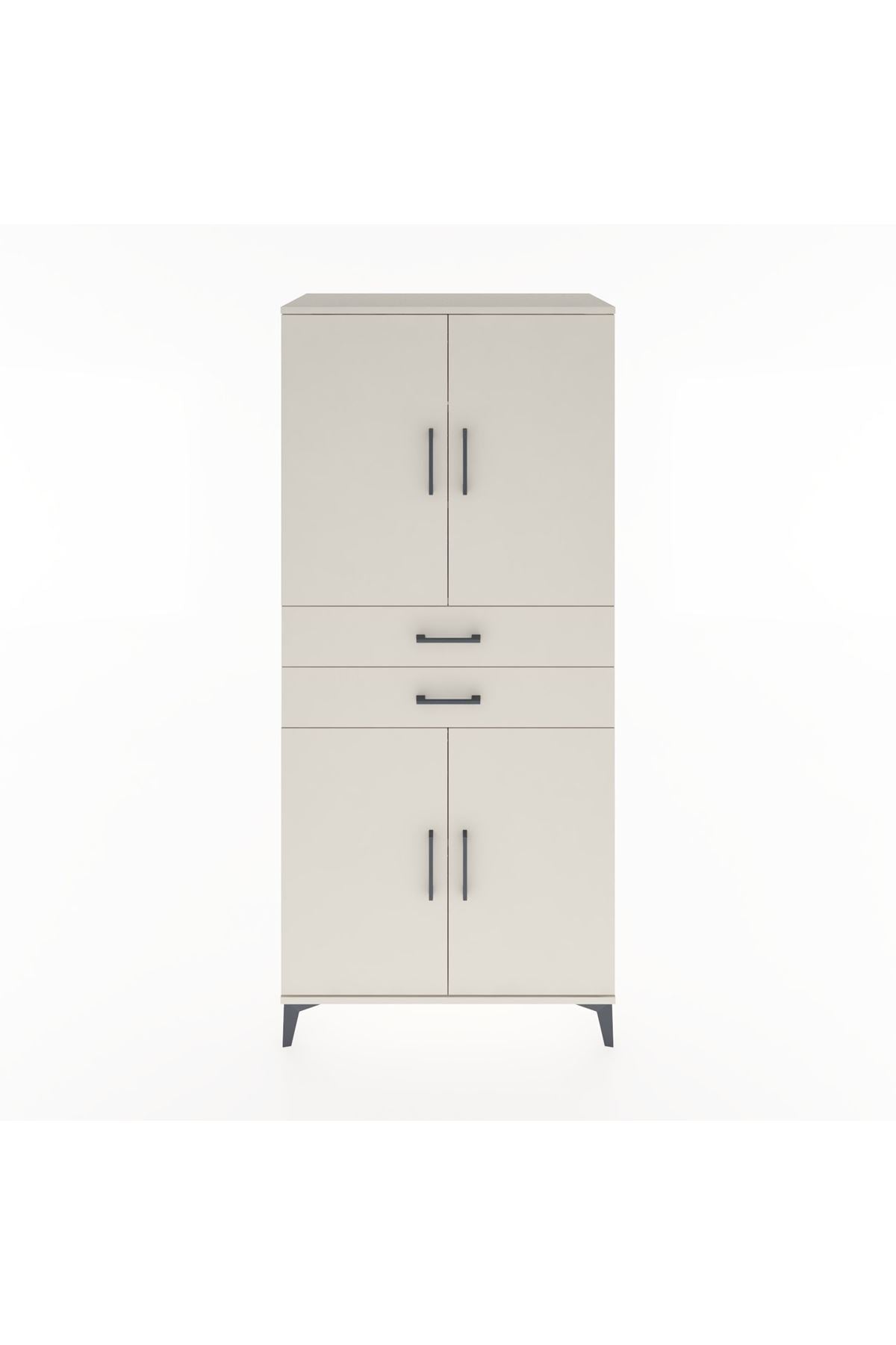 Hyperion Dolap 4 Raflı 2 Çekmeceli 4 Kapaklı 88x44x195 - S60M074V1B