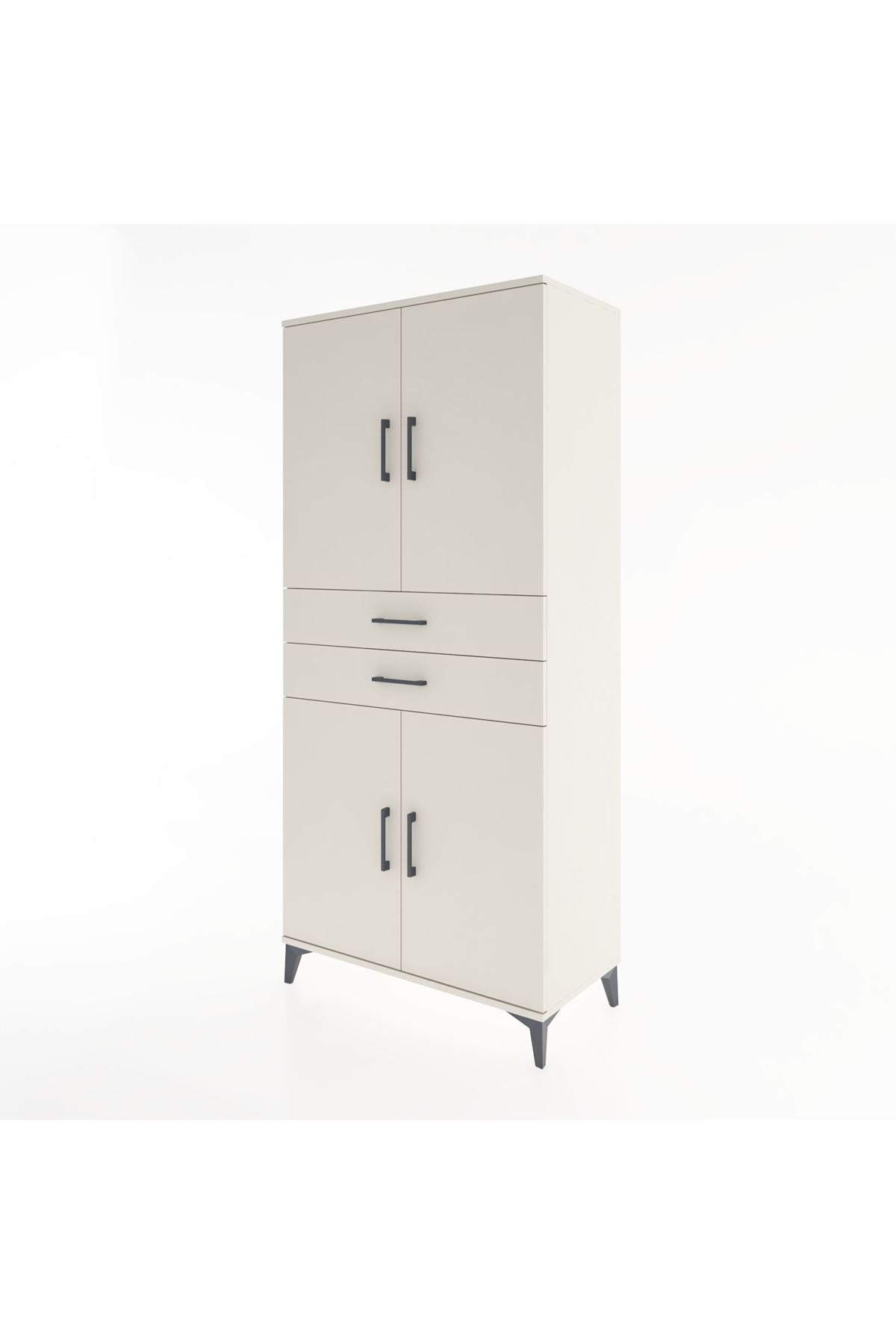 Hyperion Dolap 4 Raflı 2 Çekmeceli 4 Kapaklı 88x44x195 - S60M074V1B