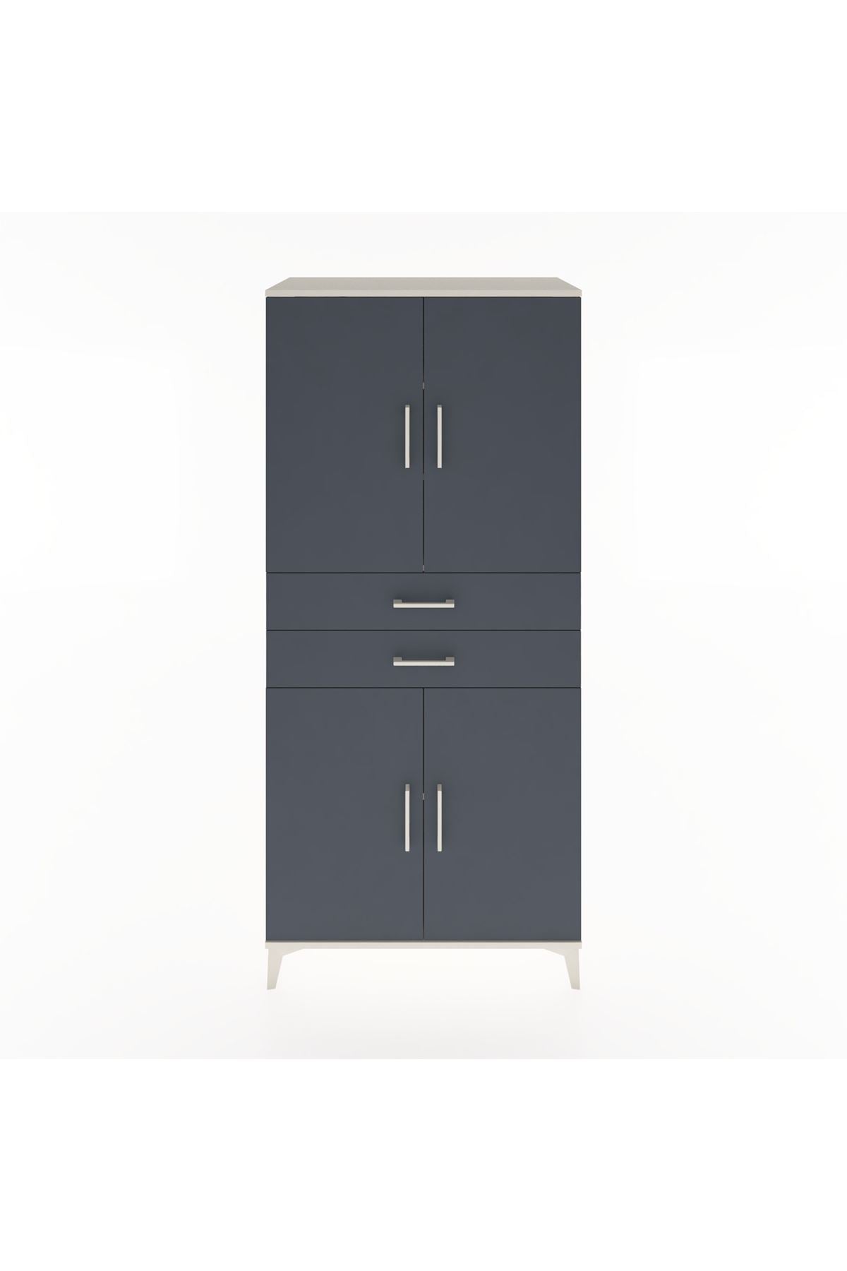 Hyperion Dolap 4 Raflı 2 Çekmeceli 4 Kapaklı 88x44x195 - S60M074V2B