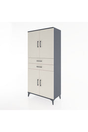 Hyperion Dolap 4 Raflı 2 Çekmeceli 4 Kapaklı 88x44x195 - S60M074V4B