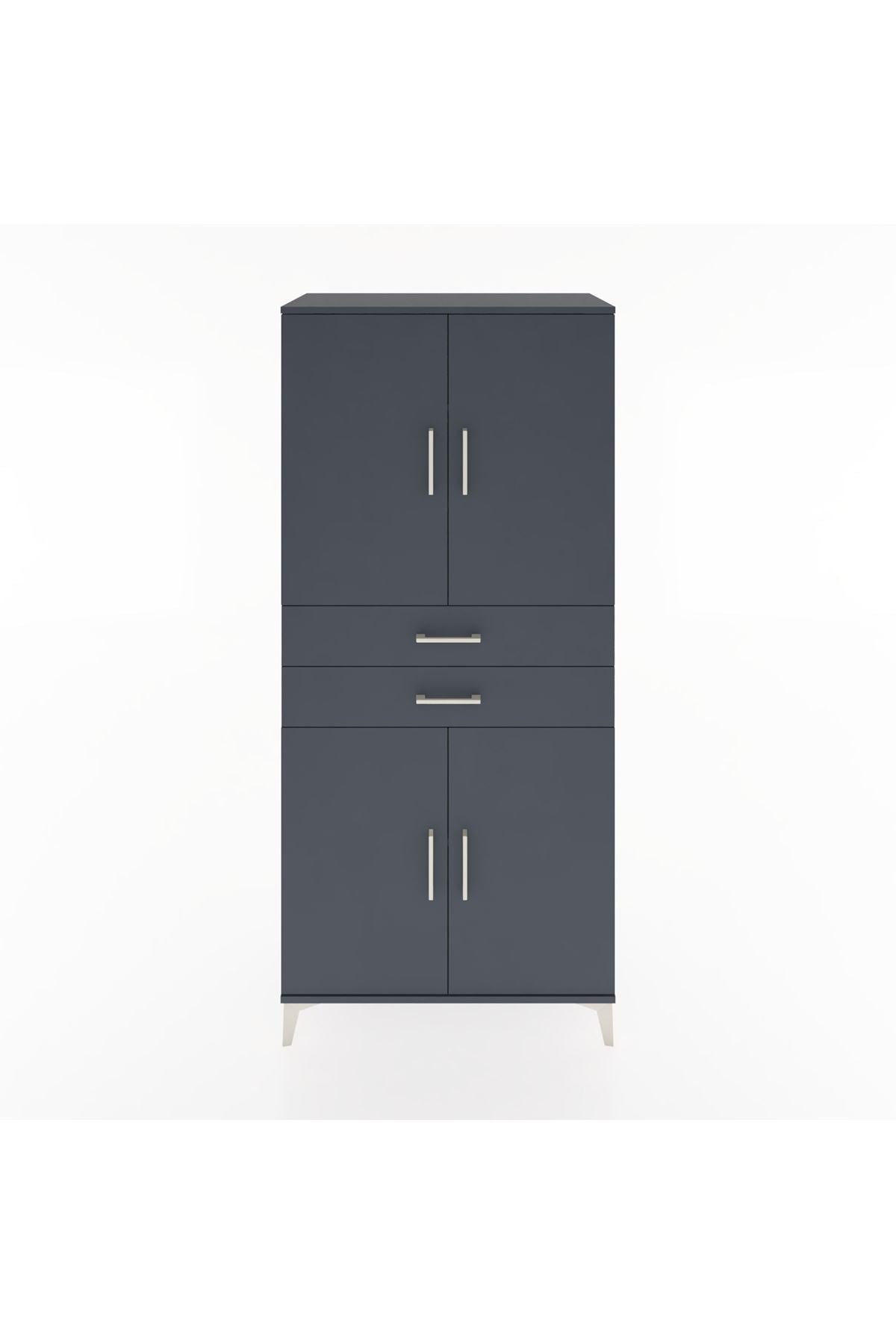 Hyperion Dolap 4 Raflı 2 Çekmeceli 4 Kapaklı 88x44x195 - S60M074V5B