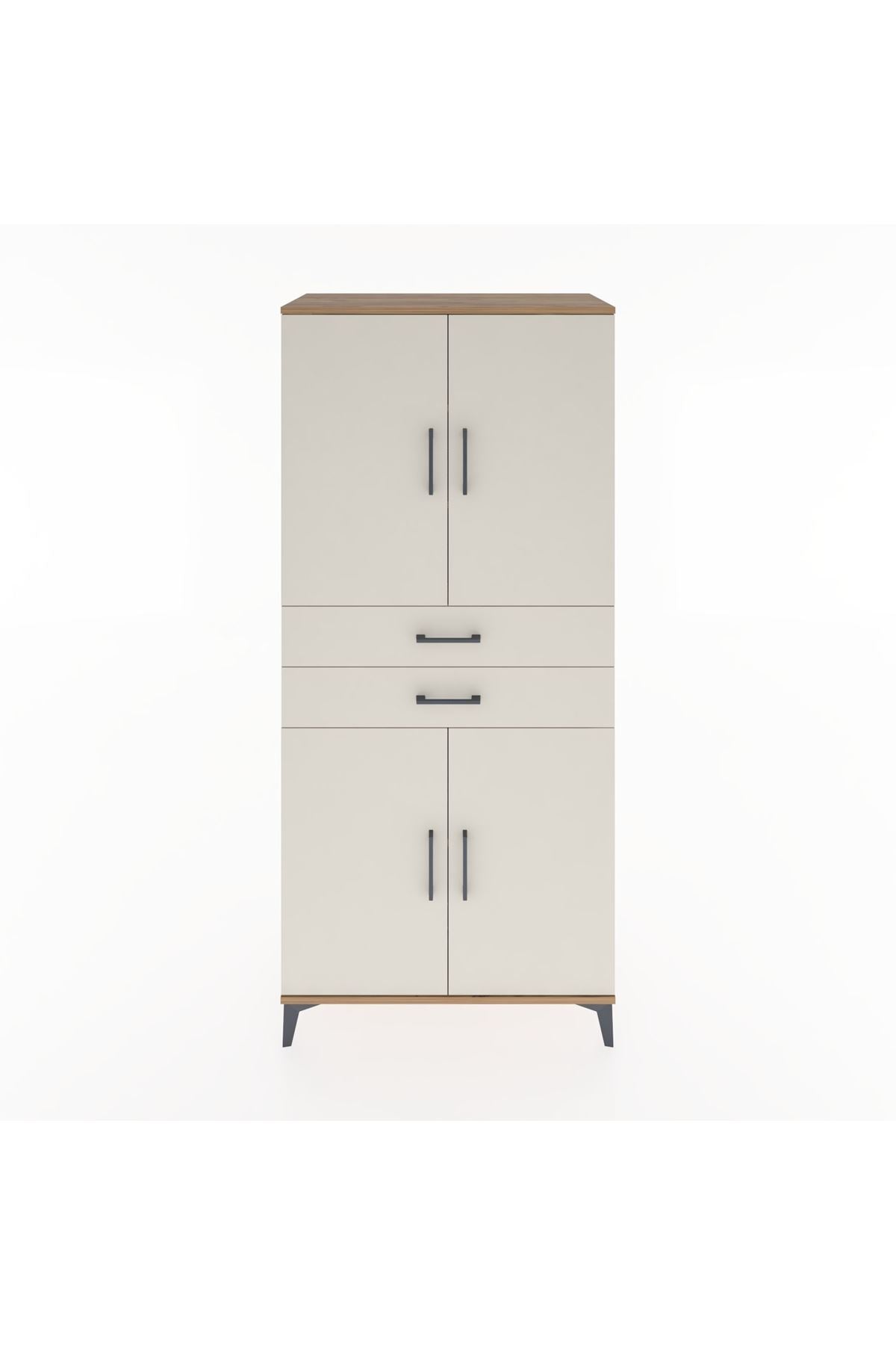 Hyperion Dolap 4 Raflı 2 Çekmeceli 4 Kapaklı 88x44x195 - S60M074V7B