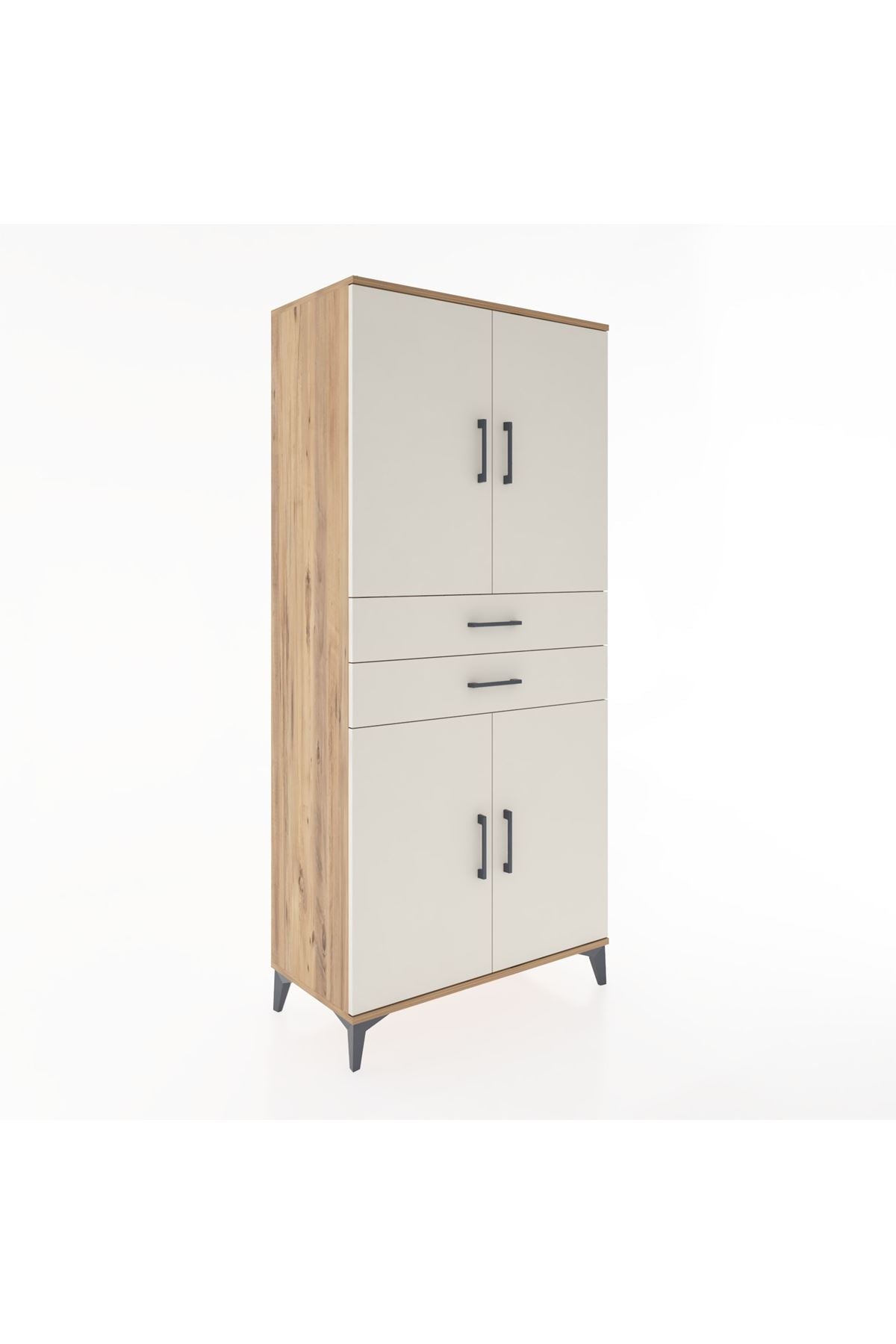 Hyperion Dolap 4 Raflı 2 Çekmeceli 4 Kapaklı 88x44x195 - S60M074V7B