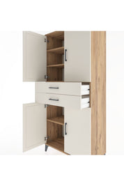 Hyperion Dolap 4 Raflı 2 Çekmeceli 4 Kapaklı 88x44x195 - S60M074V7B