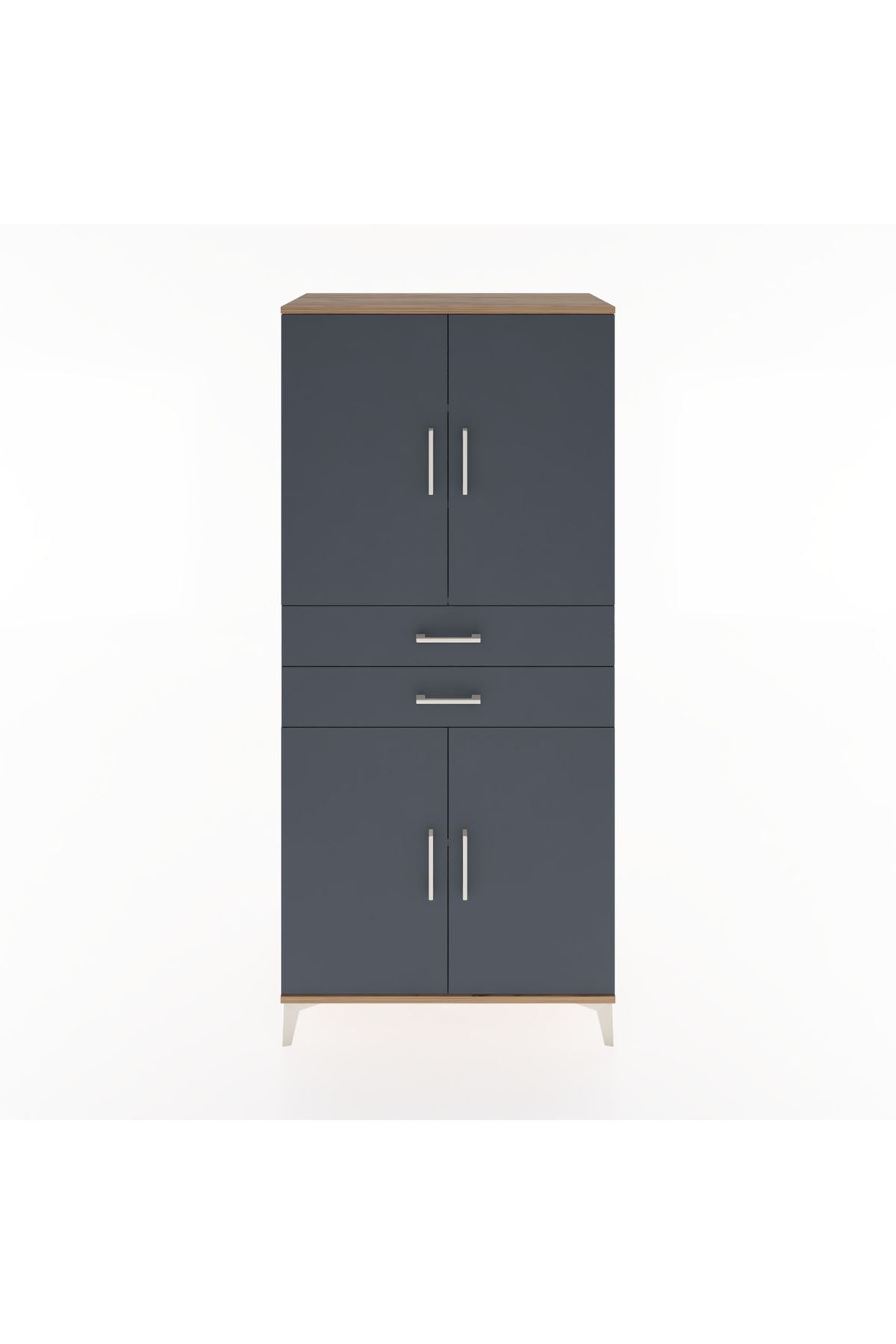 Hyperion Dolap 4 Raflı 2 Çekmeceli 4 Kapaklı 88x44x195 - S60M074V8B
