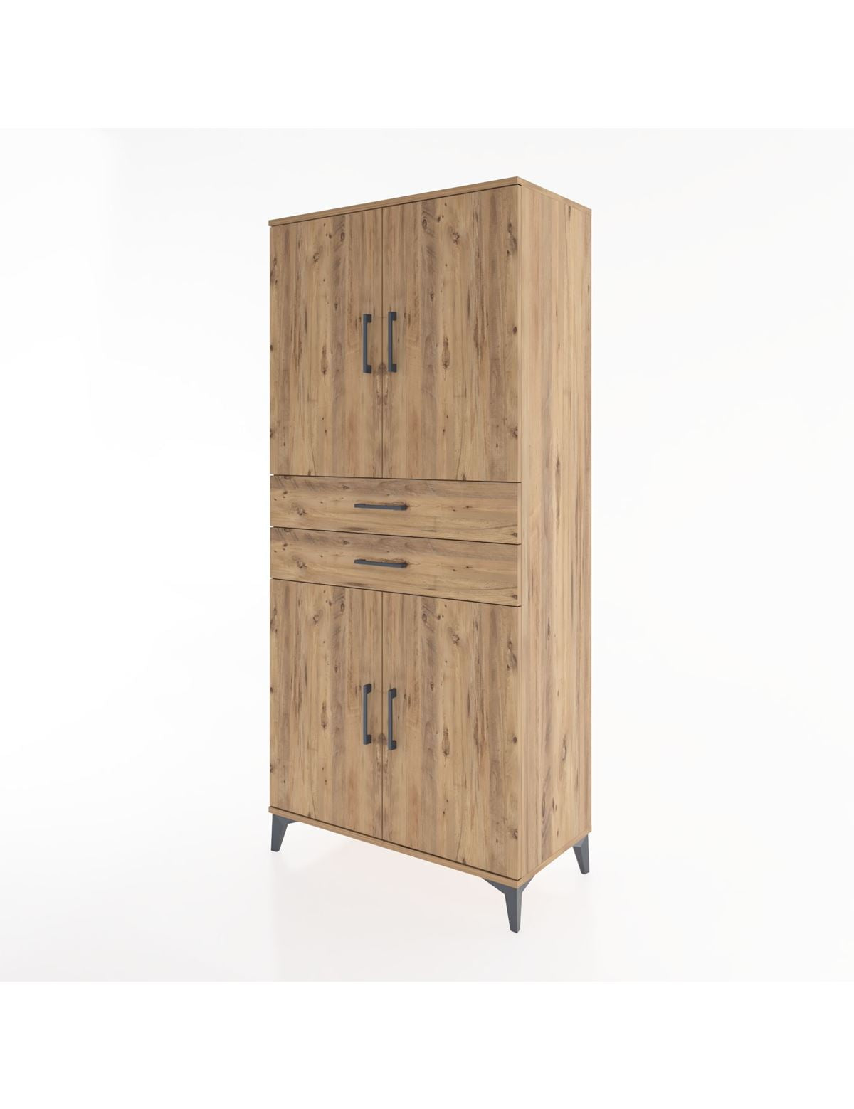 Hyperion Dolap 4 Raflı 2 Çekmeceli 4 Kapaklı 88x44x195 - S60M074V9B